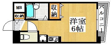 サンエーキューズⅡ 601号室 間取り