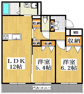 クラルテ西明石 303号室 間取り