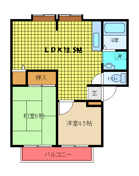 カサベルデ中澤 B201号室 間取り