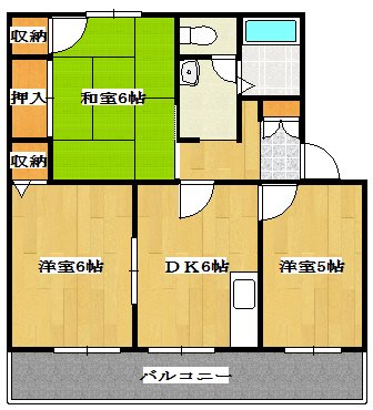シーサイドハイツA棟 205号室 間取り