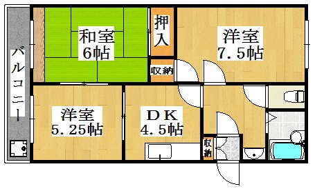ベルハウス 303号室 間取り