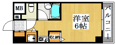 ＹＫハイツ松の内 505号室 間取り