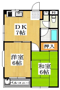 ココロ西明石 201号室 間取り