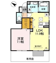 アトリオコーあかし 101号室 間取り