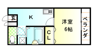 ヴィラパストラル２ 417号室 間取り