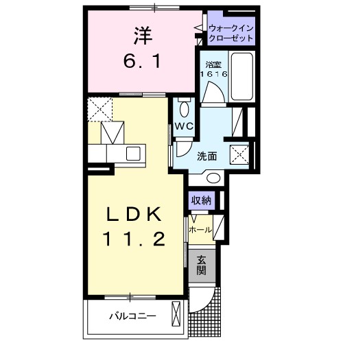 クレモンティーヌ　Ａ 間取り図