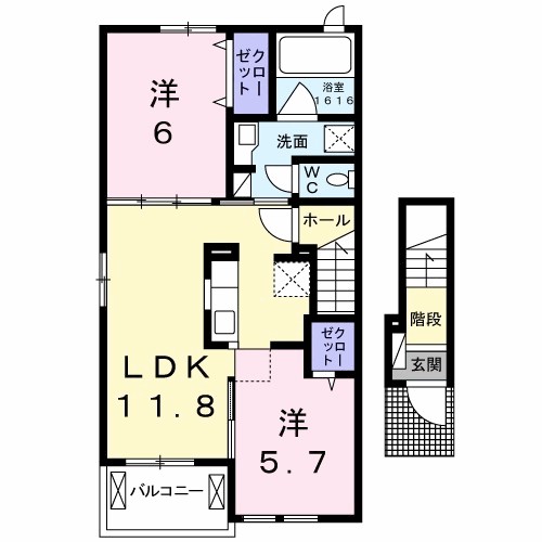 エクセレント有瀬　Ⅰ 間取り図