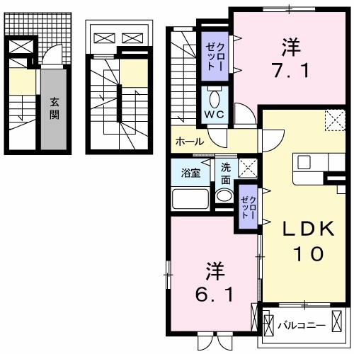 ラ・ルーノ１番館 間取り図
