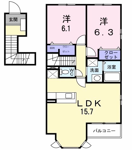 ノートルハウスⅡ 間取り図