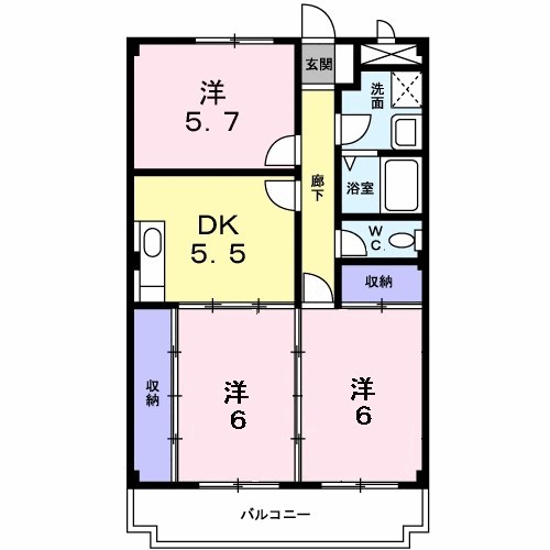 グリーンハイツサン 間取り図