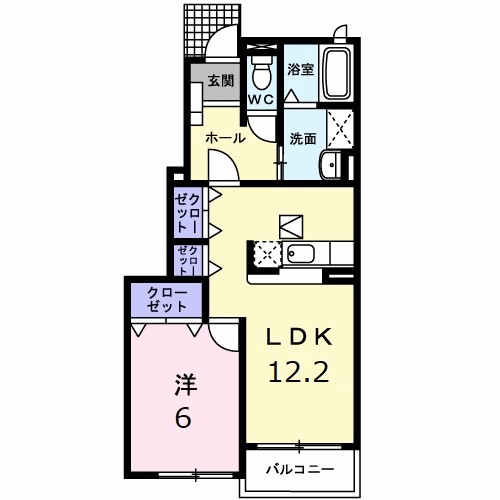 ルナ　パレス　Ｂ 103号室 間取り
