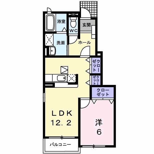 ルナ　パレス　Ａ 103号室 間取り