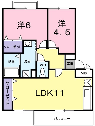 エクセルハイツＢ 間取り図