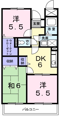 ポレール伊川　Ⅱ 間取り図