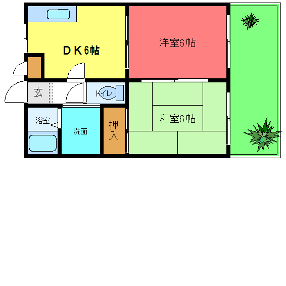 パセオナカイ 202号室 間取り