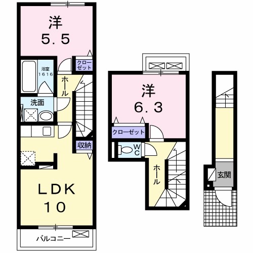 サージェ林　Ⅰ・Ｂ 間取り図