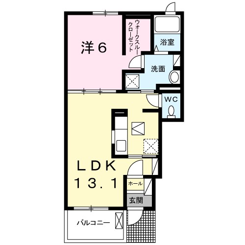 アルカディア 102号室 間取り