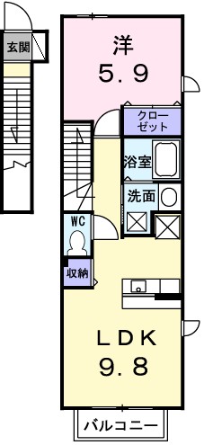 ビレッジコート・ピュア・ノース 201号室 間取り