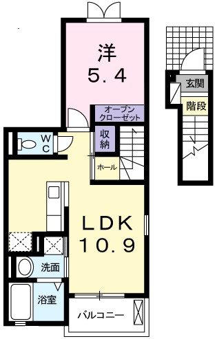 パストラルメゾン白水 201号室 間取り