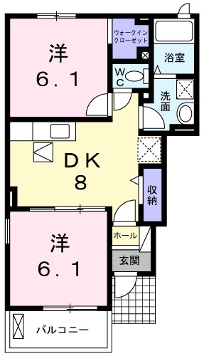 エトワールⅠ 101号室 間取り