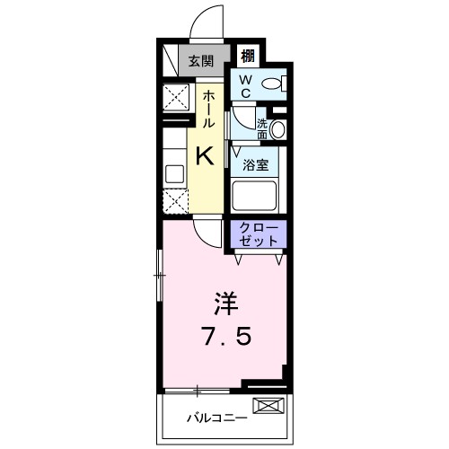 メルセイユ 303号室 間取り