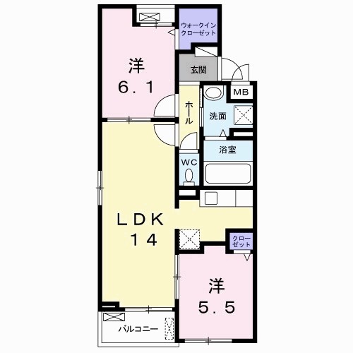 マカニカイ江井島 204号室 間取り