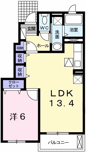 クラウンヒルズ有瀬 103号室 間取り