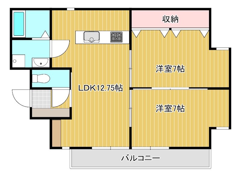 プレミアコート 302号室 間取り