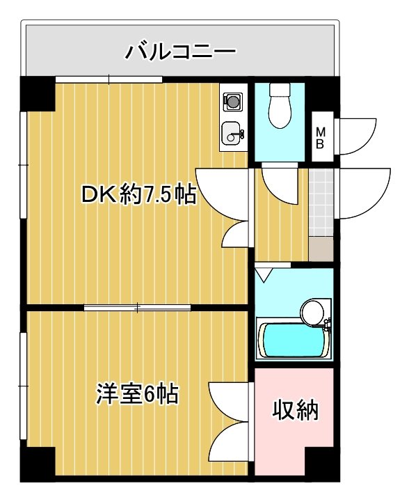 グランドシャトー天文町 103号室 間取り