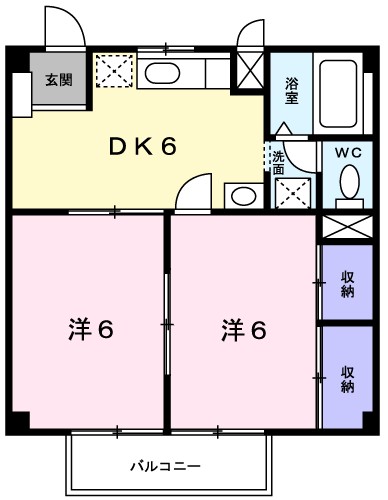 ヒューゲルハオス 103号室 間取り