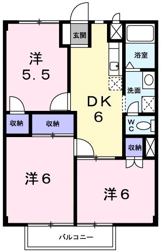 ニューシティ田中２ 202号室 間取り