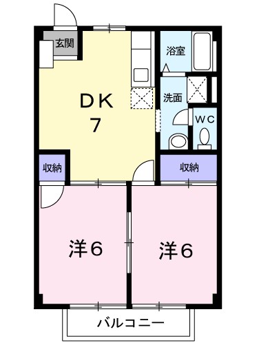 アメニティハウス 202号室 間取り