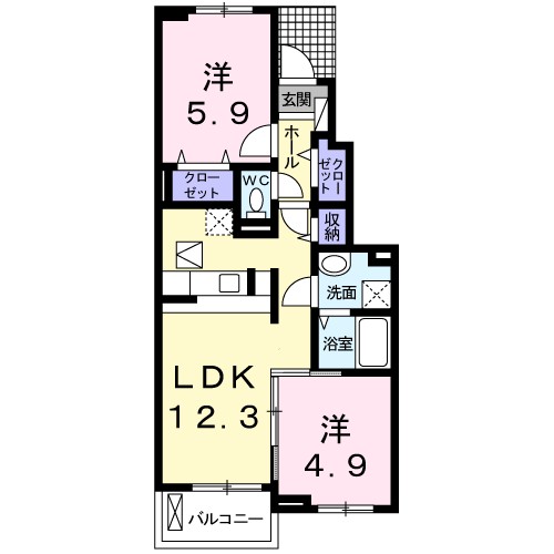 フォレストメゾンⅡ 103号室 間取り