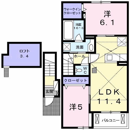 クレモンティーヌ　Ｃ 間取り図