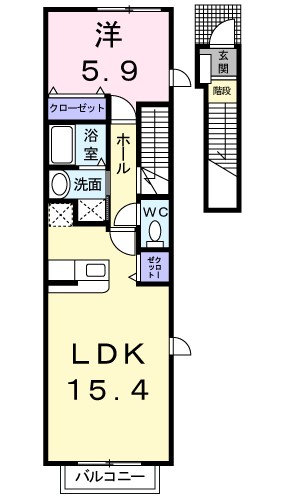 マロングレイス 201号室 間取り