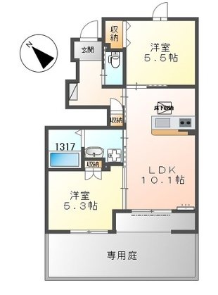 サンモール金ヶ﨑 間取り図