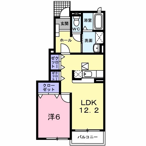 ルナ　パレス　Ａ 間取り図