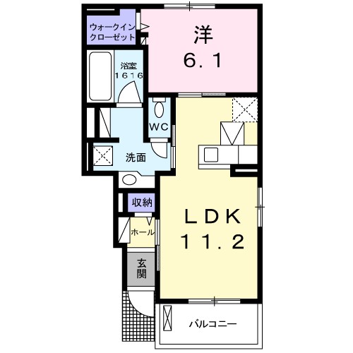 クレモンティーヌ　Ｃ 間取り図