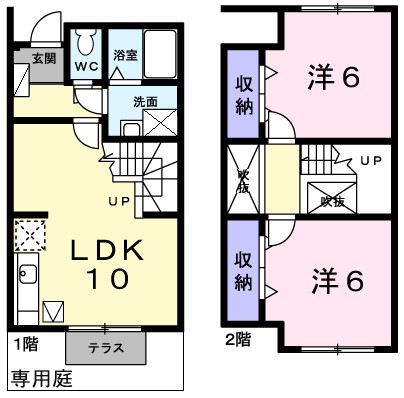 ヴィラージュ長畑Ｉ 間取り図