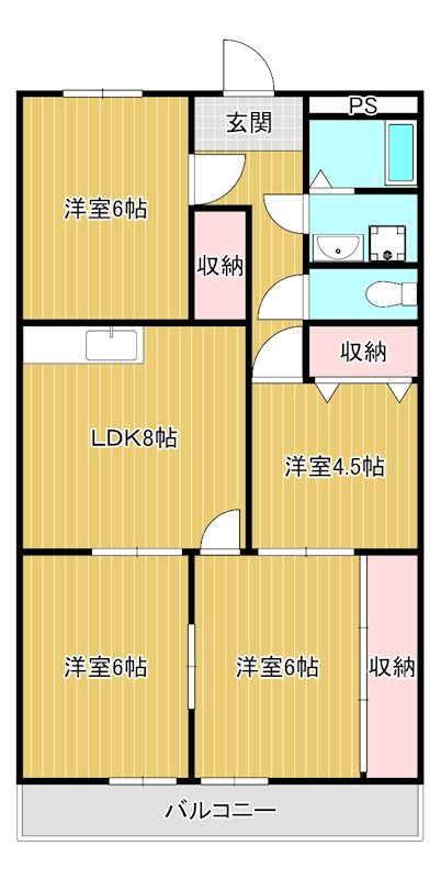 三幸フェニックスハイツ 間取り図
