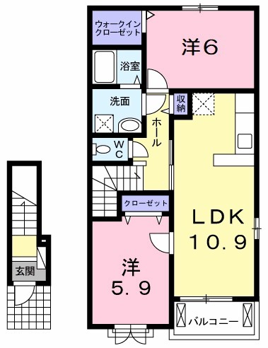 ソレアードＡ 204号室 間取り