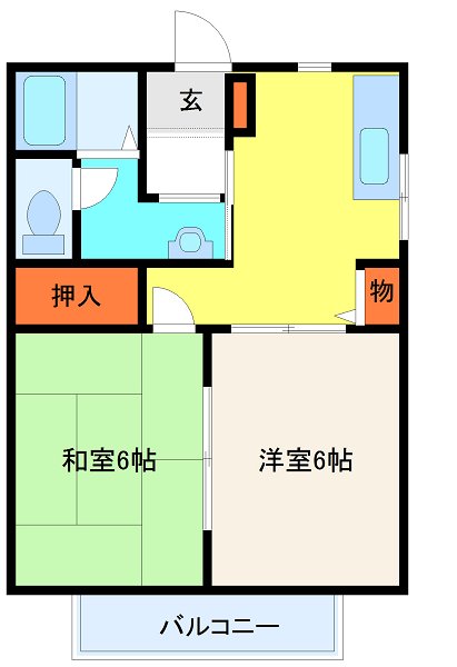 アックスハイツ 201号室 間取り