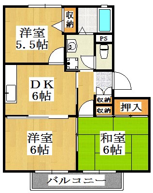 エクセレント西明石Ａ棟 205号室 間取り