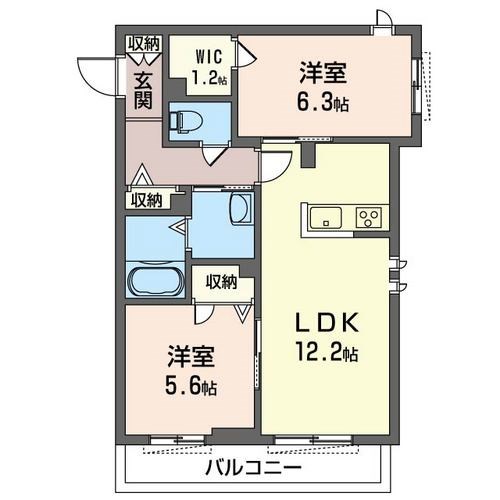 ル・クール阿佐ヶ谷 202号室 間取り