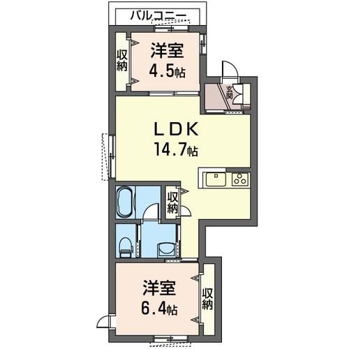 フォーフラッツ代々木上原 201号室 間取り