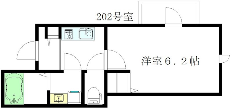 サンライズ千川 202号室 間取り