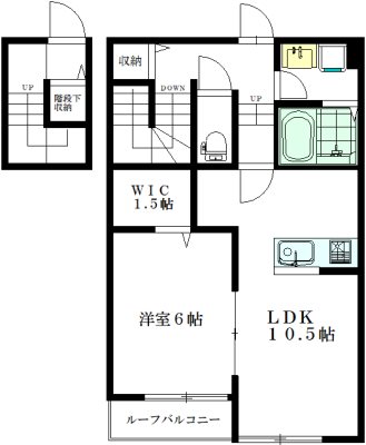 Sakura Terrace Ａ号室 間取り