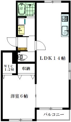 Village du Soleil Kyodo（ビラージュ・ソレイユ・キョウドウ） 103号室 間取り
