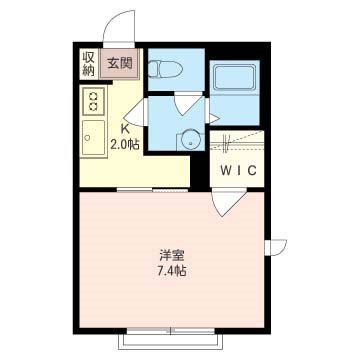 ロータスハイム 201号室 間取り