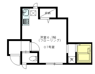 コーラル 101号室 間取り